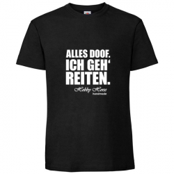 T Shirt - Kinder - schwarz - Rundhals - alles doof. ich geh' reiten